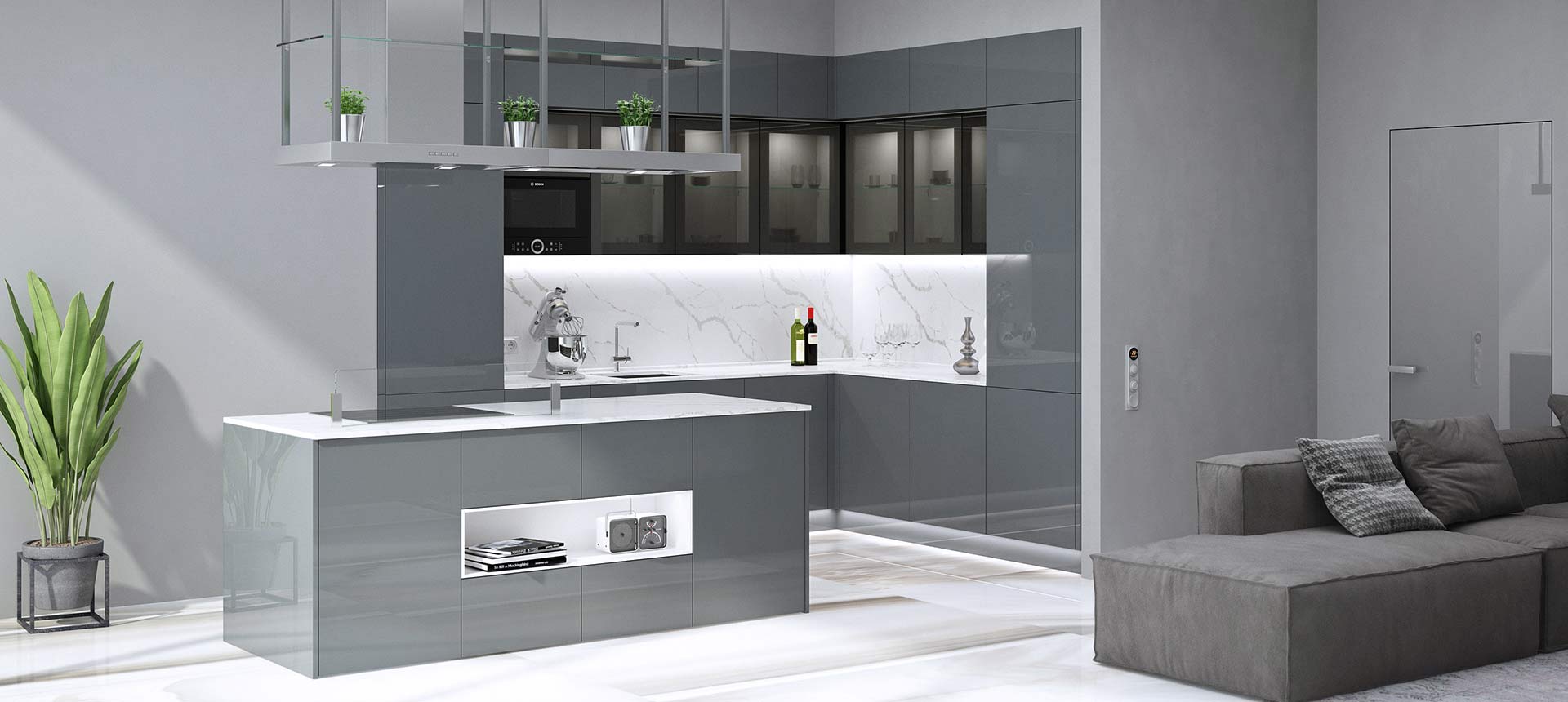 Серый глянец